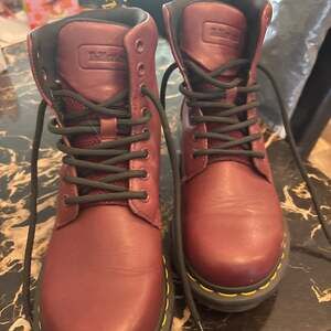 Dr. Martens Luana Cherry Red Leather Boots